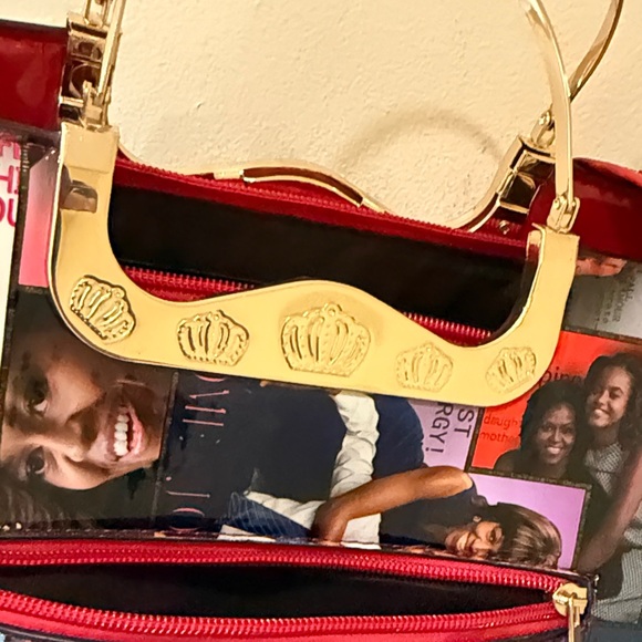 Michelle Obama Vinyl Tote Magazine covers Obama Handbag women’s Crossbody - Picture 4 of 16